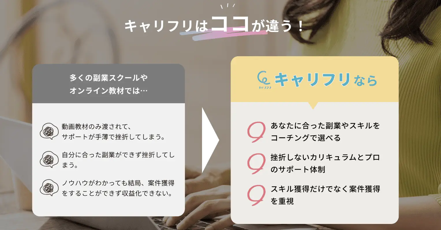 キャリフリはココが違う！