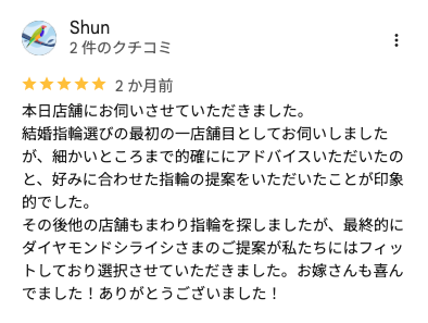 Googleの口コミ