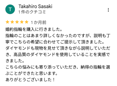 Googleの口コミ